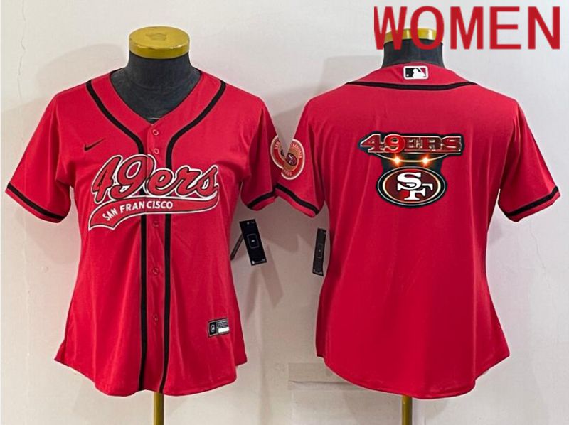 Women San Francisco 49ers Blank Red 2022 Nike Co branded NFL Jerseys1->carolina panthers->NFL Jersey